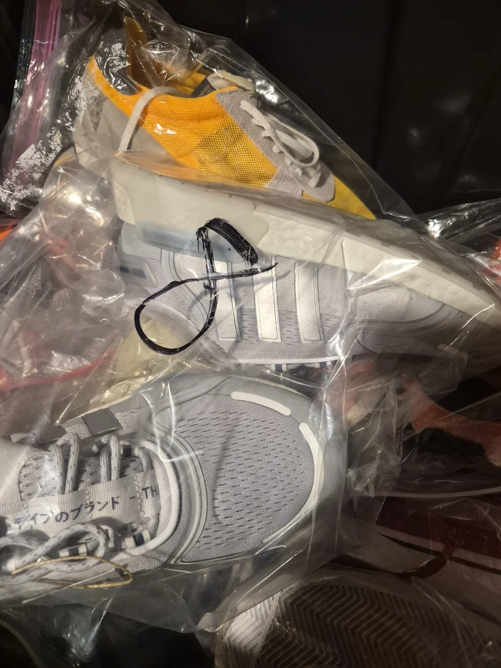 adidas Mens Sneakers in Gray and Yellow